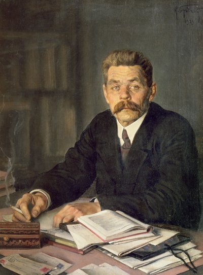 Portret van de auteur Maxim Gorky, 1929 door Isaak Israilevich Brodsky